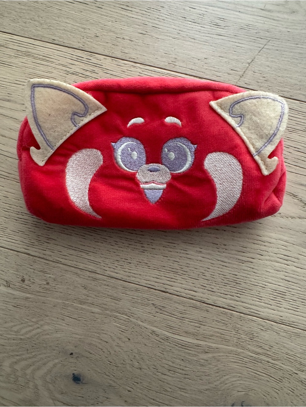 Plush Red Animal Pencil Pouch for Kids